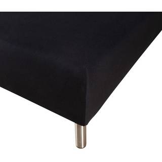 Kuvertlagen 200x220x8 cm - Sort - 100% Bomuldssatin - Lagen til topmadras