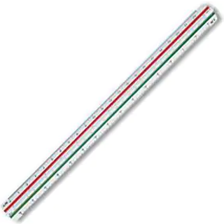 Staedtler Mars 561 målestok 1:20-1:25-1:50-1:75-1:100-1:125