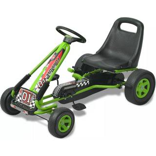 pedal-gokart med justerbart sæde grøn