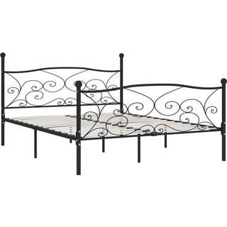 sengestel med lamelbund 180 x 200 cm metal hvid