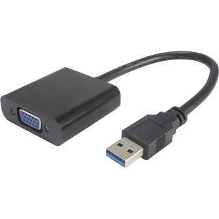 MICROCONNECT USB 3.0-VGA M/F Black