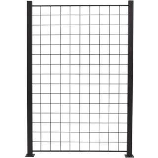 Espalier til alustolpe, sort, 150 x 100 cm