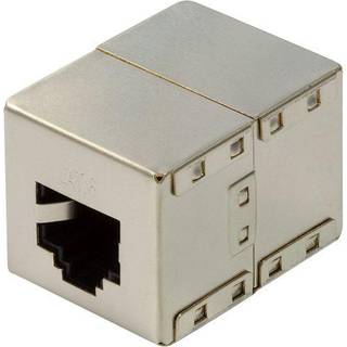 CAT6 modular mellemled - 2 x RJ45(8P8C) hun, skærmet, Metal