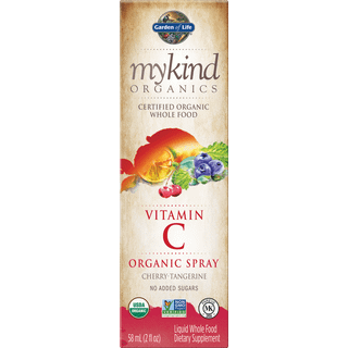 Mykind Organics Vitamin C Økologisk Spray, Kirsebær-Tangerine - 58 ml