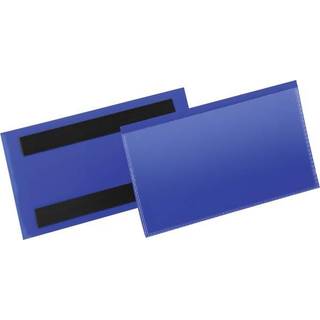 DURABLE Lagerlomme/etiketholder m magnet 150x67mm blå 50 stk.