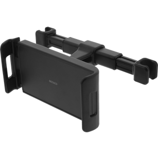 DELTACO Nakkestøttebeslag til telefoner og tablets, 360° rotation, sort