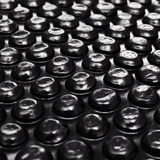 Flydende Soldrevet Pe-Poolovertræk Rektangulært 6X4 M - Sort / Ø 417 cm