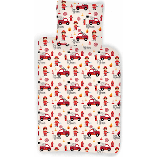 Junior sengetøj 100x140 cm - Brandmand - 100% bomuld