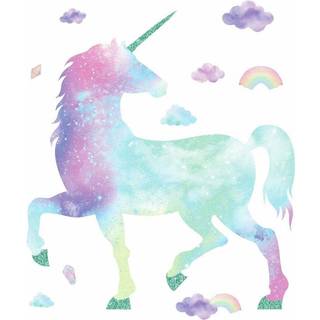 UNICORN GALAXY Gigant Wallsticker med glitter