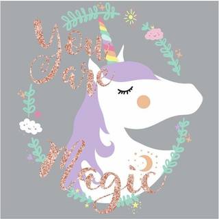 Enhjørning / Unicorn ''You are Magic'' Gigant Wallsticker med glitter