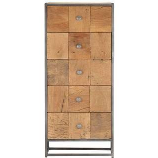 Kommode 45X30X100 Cm Massivt Genbrugstræ