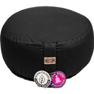 Yogi & Yogini Meditationspude i økologisk bomuld - 33x17 Sort