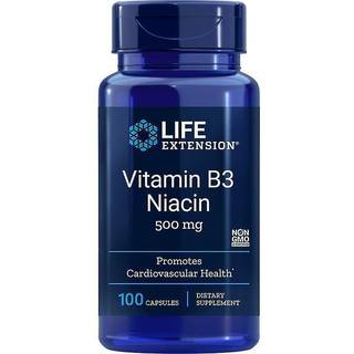 Vitamin B3 Niacin, 500mg - 100 kapsler