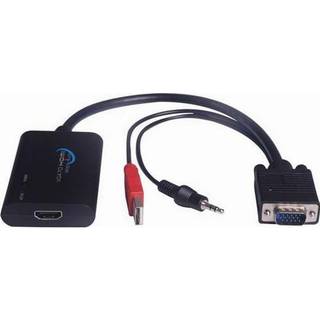MICROCONNECT VGA til HDMI Converter With USB and audio