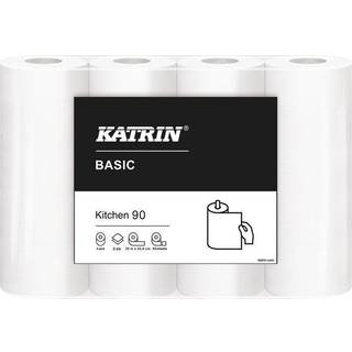 Katrin Basic 90 køkkenrulle 2-lags hvid, 4 ruller