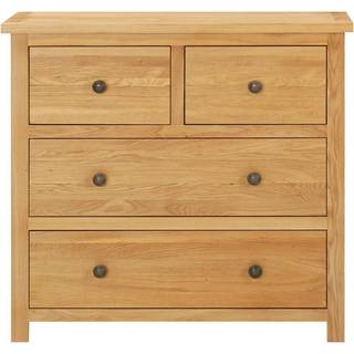 kommode 80x35x75 cm massivt egetræ