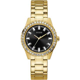 Guess GW0111L2 Sort/Gul guldtonet stål Ø38 mm