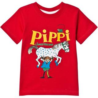 Pippi Langstrømpe T-Shirt, Rød, 152-158