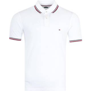 Tipped Slim Polo, Hvid, M