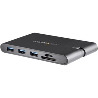 StarTech.com USB-C Multiport Adapter w/ HDMI and VGA - 3x USB 3.0 - SD - PD - external video adapter - black