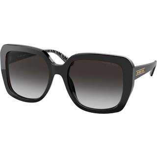 Michael Kors Kvinde MK2140 MANHASSET 30058G Solbriller Acetat Sort Grå Firkantet Normal Skygge