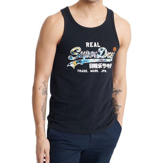 Superdry Ærmeløs T-shirt med dekorativt vintagelogo