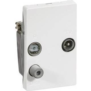 LK FUGA antenneudtag multimedie TV, R og Data slutdåse T2, 65MHz type TD272D, hvid