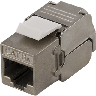 Deltaco MD-112 FTP Cat6a keystone connector shielded 22-26AWG "Tool-free"