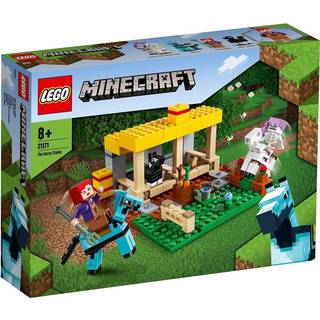 Lego Minecraft The Horse Stable 21171 Building Kit; Sjov Minecraft Farm Toy til b?rn med en skeletter; Ny 2021 (241 stykker)