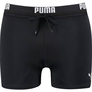 Puma Logo Short Length Swim Shorts - Black - Small