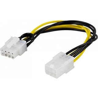 DELTACO Powerkabel PCI-E 6F til 8M adapter