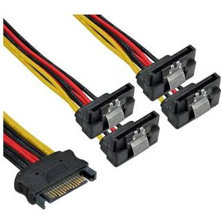 SATA splitter kabel - 15-Pin hun til 4 x 15-Pin han - 15 cm