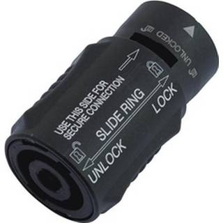 Neutrik speakon forlænger adapter, 4 pin (NL4MMX) | Sort | PRIS-MATCH