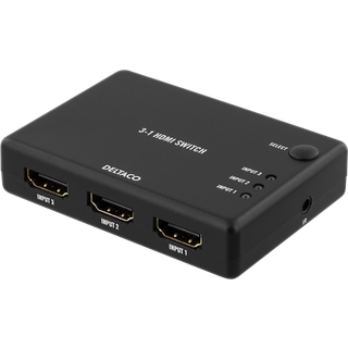 Deltaco HDMI Switch 3 inputs to 1 output sup 4K