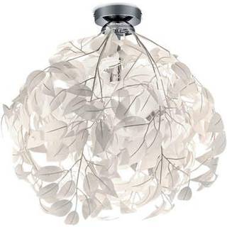 Romantisk loftslampe hvid med blade - Feder