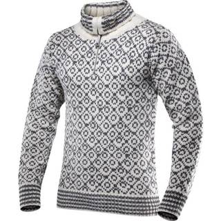 Svalbard Wool Zip Neck Offwhite/Anthracite (XL)