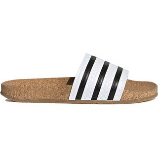 adilette Cork sandaler - Cloud White / Core Black / Gum - 35 1/2
