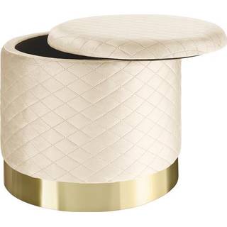 Skammel Coco med opbevaringsplads - creme