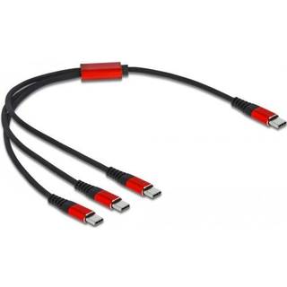 Delock 3in1 USB opladerkabel - 3 x USB-C 3.1 - 30 cm