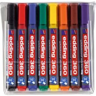 Edding 360-8 board marker, rund spids 1,5-3mm etui med 8 farver