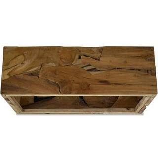 sofabord 90 x 50 x 30 cm ægte teaktræ brun
