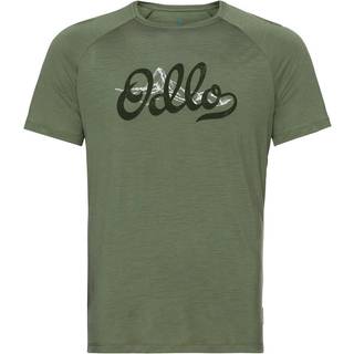 Concord T-Shirt Natur Merinould og Lyocell Mat grøn-Large