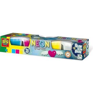 SES Creative Modellervoks - 4x90g - Selvlysende Neon