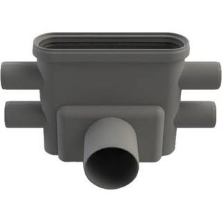 Unidrain udløbshus Ø75 vandret Ø40 mm side inkl. vandlås