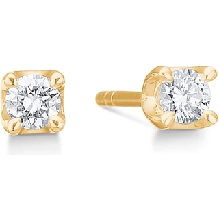 CROWN Øreringe I 14 kt. Guld med diamanter fra 0,09 ct. - 0,50 ct.
