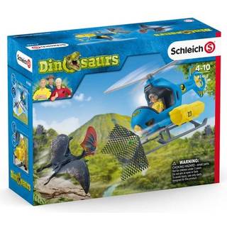 Schleich Dinosaur luftangreb 41468 - legesæt med helikopter, dinosaur og figur
