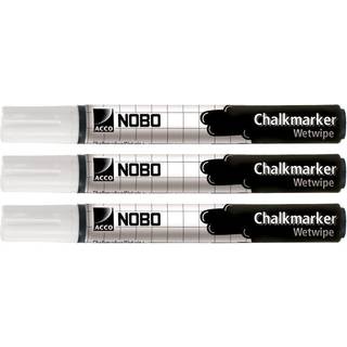 Nobo WB Marker Charlkmarker t/glastavle rund hvid (3)