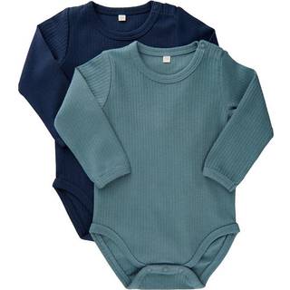 Minymo Børne Langærmet t-shirt i økologisk bomuld - Goblin Blue - 62