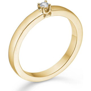 CROWN ALLIANCE Ring I 14 kt. Guld med brillant på 0,04 ct.