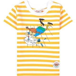Pippi Langstrømpe Skrift T-Shirt, Gul, 62-68